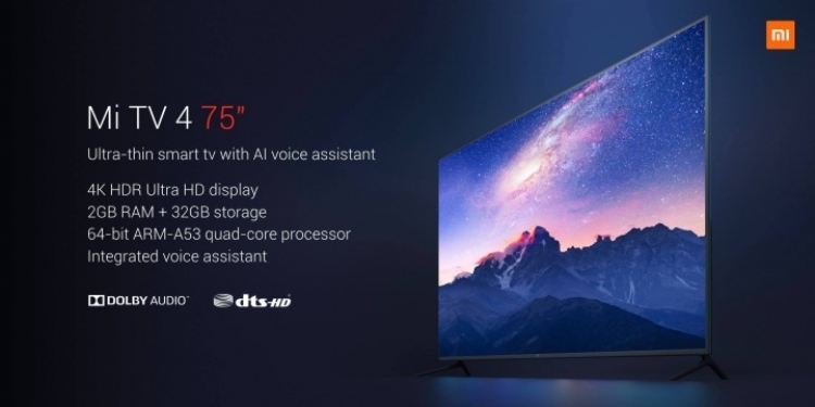 Фото - Xiaomi Mi TV 4 75″: смарт-ТВ с экраном 4К HDR за $1405″